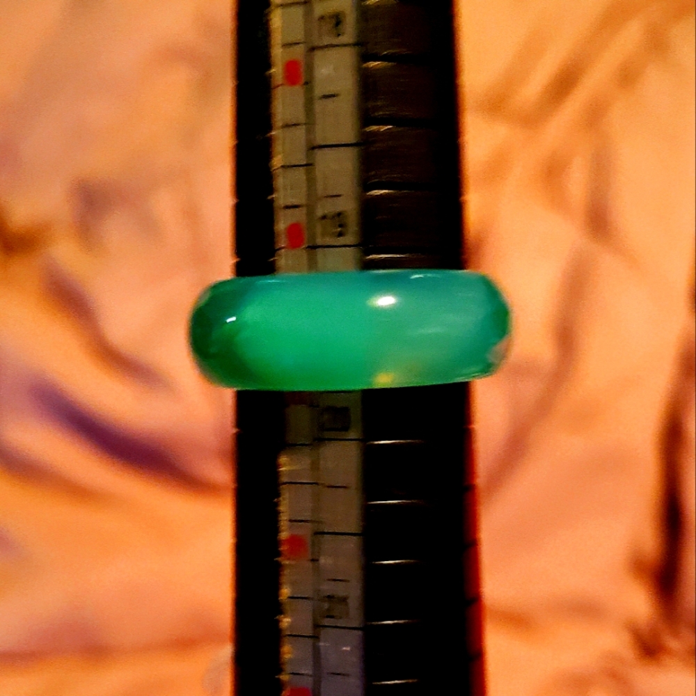 UNISEX GREEN JADE RING - Picture 4 of 5